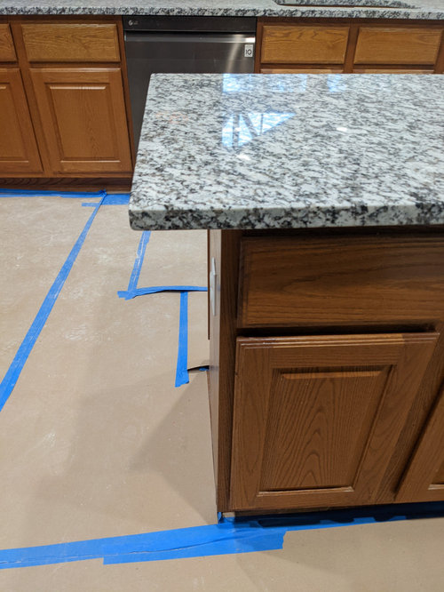 Granite question and island overhang