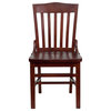 MFO Finished School House Back Wooden Restaurant Chair