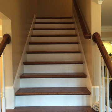 Hardwood staircase