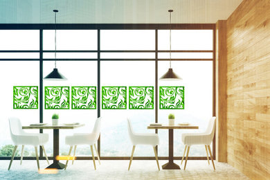 Transitional dining room photo in Seattle