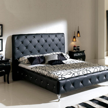 Nelly Platform Bed | Black Leather - $1500