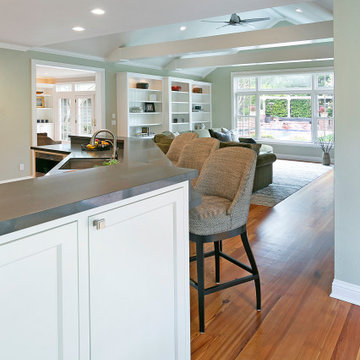 Perimeter Countertops Are Raven Caesarstone Quartz Slabs