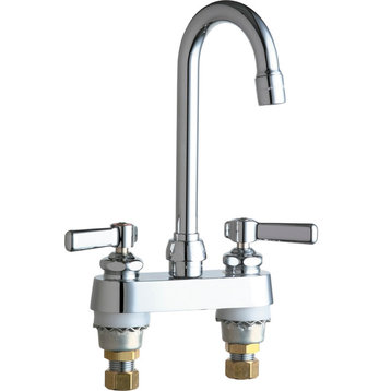 Chicago Faucets 895-AB Commercial Grade Centerset Bathroom Faucet - Chrome