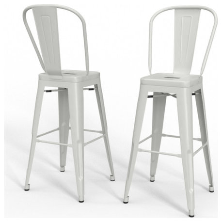 Fletcher 24 inch Metal Counter Height Stool (Set of 2)