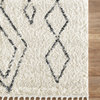 Abani Willow WIL130A Moroccan Diamond Print Ivory and Grey Area Rug