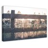 Sunlit Farm Fence Photography 24x36 Canvas Wall Art