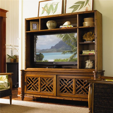 Island Estate Nevis Media Console & Hutch Entertainment Unit
