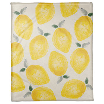 Lemon Pattern 6 50x60 Coral Fleece Blanket