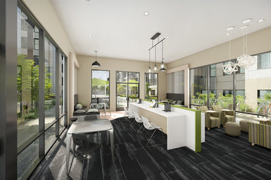 Modern business center for a multifamily community.