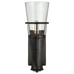 Visual Comfort - Robinson Bathroom Wall Sconce, 1-Light, Bronze, Seeded Glass, 11.25"H - This beautiful wall sconce will magnify your home with a perfect mix of fixture and function. This fixture adds a clean, refined look to your outdoor space. Elegant lines, sleek and high-quality contemporary finishes.Visual Comfort has been the premier resource for signature designer lighting. For over 30 years, Visual Comfort has produced lighting with some of the most influential names in design using natural materials of exceptional quality and distinctive, hand-applied, living finishes.