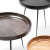 Mater Danish Modern Bowl Coffee Table, Natural, Steel Legs