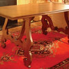 6' Long Maple Dining Table With Large Adjustable Legs, Driftwood