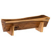 Chamcha Wood Triangle Bench, Natural