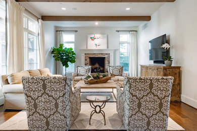 Inspiration for a southwestern living room remodel in Dallas