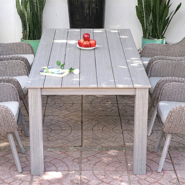 Galatsi Wooden Dining Table, Grey