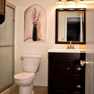 Bathroom Flower Vase Mural