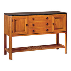 Stickley Sideboard with Granite Top 91-2035 - Buffets And Sideboards