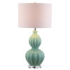 Faye 28" Glass Table Lamp, Seafoam Green