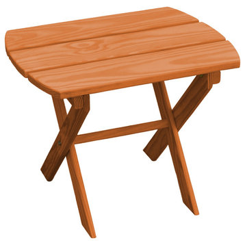 Pressure Treated Pine Folding End Table, Cedar Stain