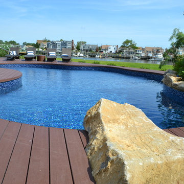 Slip-Resistant Pool Decking: The brand of composite decking we used is a good ch