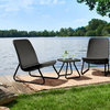 Keter Rio 3-Piece All Weather Outdoor Patio Furniture Set, Grey