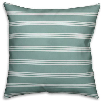 Blue Stripes Throw Pillow Cover, 20"x20"