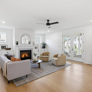 Modern Living Room with Fireplace