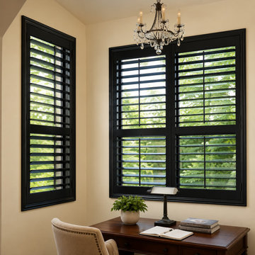 Black Plantation Shutters for Modern Bathrooms — Palm Beach, FL