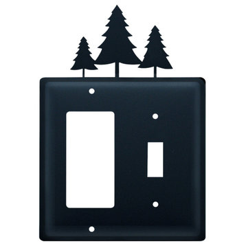 Single GFI and Switch Cover, Pine Trees