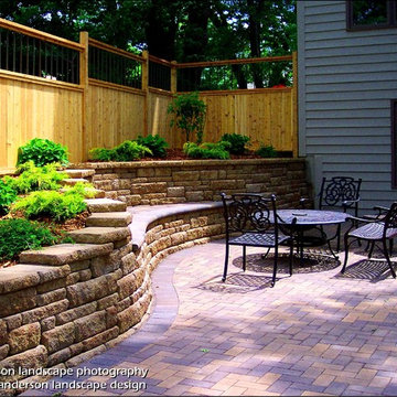Stepped Retaining Terrace Holds Back A Hillside 1. Minnesota Landscape Design.