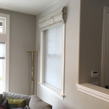 Honeycomb, Fabric Valances, Wood Blinds, Drapery