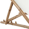 Vidaxl Outdoor Deck Chair Bamboo and Canvas
