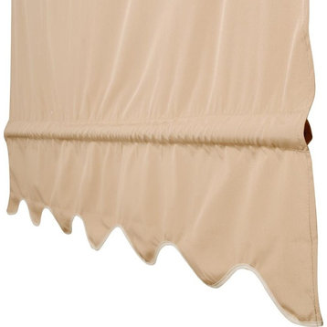 15.5'x4' Pergola Canopy Replacement Cover With Valance, 2-Piece Set, Tan