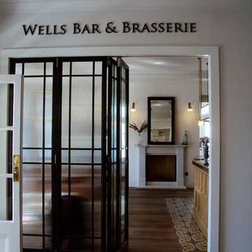 Royal Wells Hotel. Plank, Chevron and Herringbone in colour Driftwood