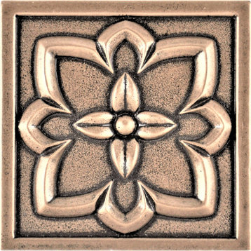 Crown Metal Insert Tile 2"x2", Set of 8, Bronze