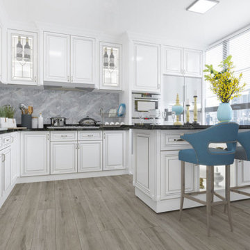 Vinyl Wood Plank Flooring in the Kitchen