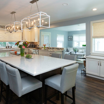 Two-Tone Kitchen Remodel | Oversized Island & Open-Concept Layout