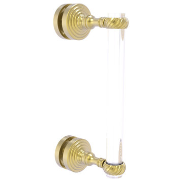 Pacific Grove 8" Twisted Accent Single Side Shower Door Pull, Satin Brass