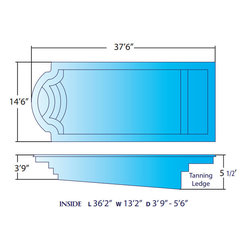 Majestic by Alaglas - Large Fiberglass Pool - Outdoor Products
