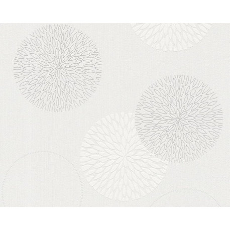 Spot 3, A Hint of Elegance Cream, White Wallpaper Roll, Modern Wall Decor