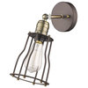 Ironclad  1-Light Rubbed Bronze Wall Sconce 6" Wide
