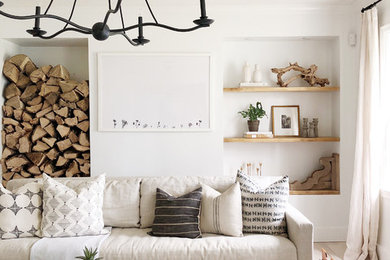 Inspiration for a scandinavian living room remodel in Los Angeles