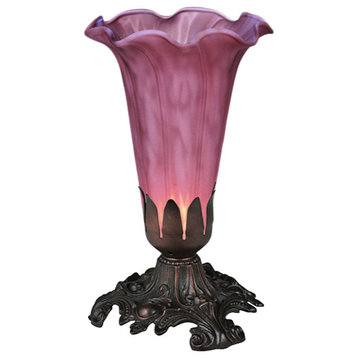 Meyda lighting 13502 7" High Lavender Pond Lily Accent Lamp