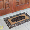 A1HC Floral Rubber and Coir Welcome Outdoor Durable Doormat Entryway 23"X38"