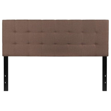 Bedford Tufted Upholstered Queen Size Headboard, Camel Fabric