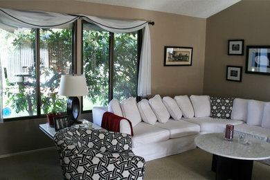 Transitional living room photo in Other