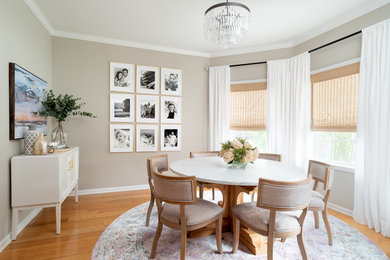 Transitional dining room photo in New York