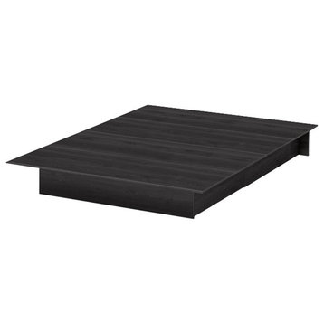 South Shore Step One Full Queen Platform Bed in Gray Oak