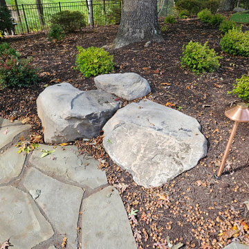 Large Fire pit space looking over Cattail Creek Golf Course