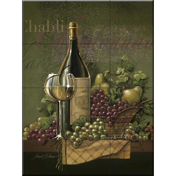 Tile Mural, Chardonnay by Janet Stever